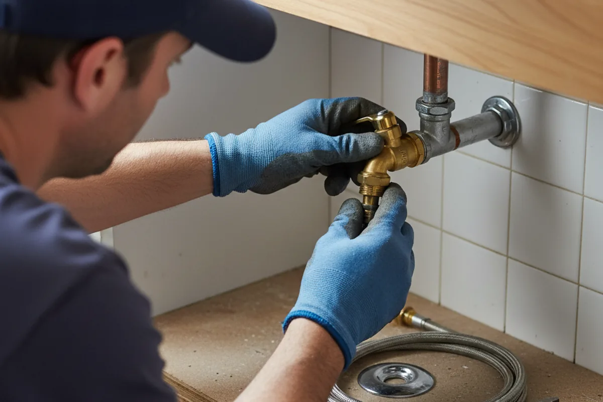 Shutoff valve and fitting work during Emergency Plumbing in Belsano